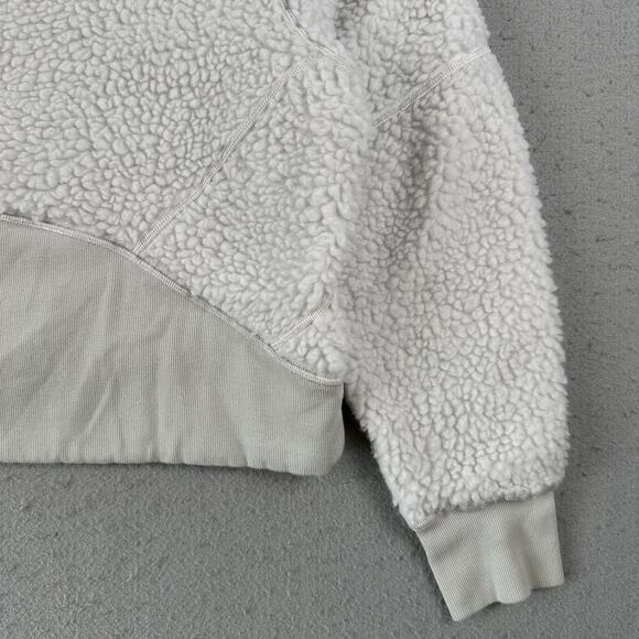 Lululemon Scuba Oversized Sherpa 1/2 Zip Hoodie M/L Vapor Gray Wool Blend - Picture 13 of 16